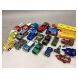 Assorted Metal & Plastic Toy Vehicles