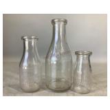 Mongs and Purity Milk Bottles