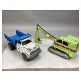 Vintage Hubley Dump Truck & Steam Shovel Toys