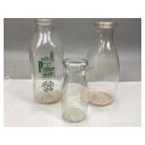 Vintage Glass Milk Bottles