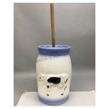 Vintage Ceramic Pottery Butter Churn