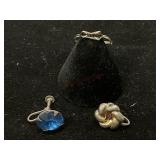 Sterling Silver Earrings and Ring