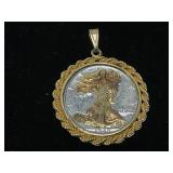Gilded Walking Liberty Coin