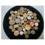 Assortment of Coins and Tokens