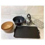 Mixing Bowls, Tea Kettle, and More