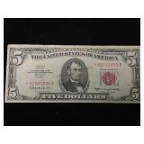 Red Seal Five Dollar Bill Series 1963