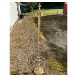 Gold Painted Wooden Floor Lamp