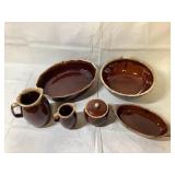 Hull Brown Drip Serving Dishes