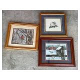 Framed Artwork of Birds