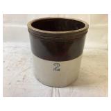 Two Tone Number 2 Stoneware Crock