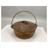 Vintage Cast Iron Dutch Oven with Lid