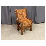 Vermont Folk Style Wooden Quilted Chair