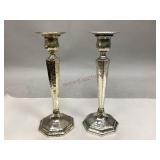 Vintage Silver-Tone Candlestick Holders