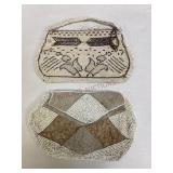 Two Vintage Hand-Beaded Clutch Purses