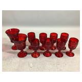 Red Stemmed Glassware