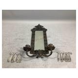Hanging Mirror and Candle Holder