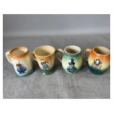 Ca. 1915 Roseville Dutch Boys & Girls Pottery Mugs