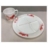 Pyrex Circus Pattern Childrenï¿½s Plate & Cup