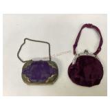 Antique Pillow Purse & Velvet Change Purse