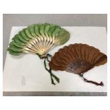 Vintage Plastic & Fabric Hand Fans