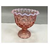 Moon & Stars Passion Pink Opalescent Candy Dish