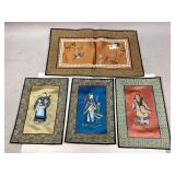 Assorted Vintage Chinese Embroidered Silk Panels