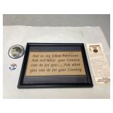 Vintage Pres. Kennedy Pins, Frame & Penny