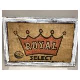 Framed Royal Select Coffee Burlap Sack Decor