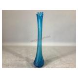 Blue Swung Glass Vase