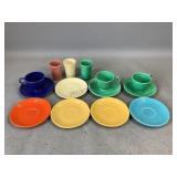 Fiesta Plates, Cups, Teacups, and Saucers