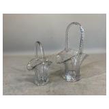 Clear Etched Glass Baskets
