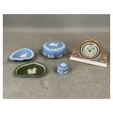 Wedgwood Trinket Dishes and Clock