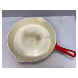 Griswold Red & Cream Enamel Coated Skillet