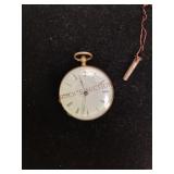 Vacheron 18K Gold Pocket Watch with Key