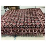 Unique Red & Black Coverlet 87x87