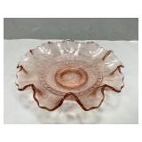 Pink Depression Glass Scalloped Edge Dish