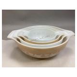 Set of Four Pyrex Cinderella Sandalwood Bowl Set