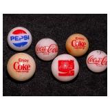 Coca Cola and Pepsi Advertisement Marbles
