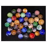 Assorted Slag Marbles in Various Conditions