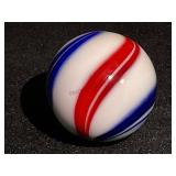 Red and Blue Contemporary Glass Marble