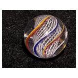 German Swirl White Latticino Marble
