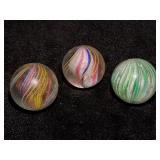 Onionskin, Divided Core, Solid Core Large Marbles
