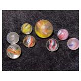 German Swirl Marbles, One Unusual Ribbon Core