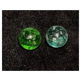 Two Mica Swirl Marbles