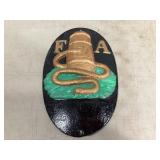 Fireman's Insurance Association Metal Plaque