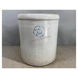Number 10 with Cobalt Star Stoneware Crock
