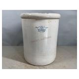 Number 12 with Cobalt Crown Stoneware Crock