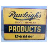 Rawleigh's Double Sided Metal Flange Sign