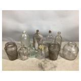 Variety of Clear Glass Jars