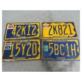 Vintage Motorcycle License Plates